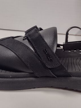 COFACE women's sandals arch support cushioned black thong Sz:9